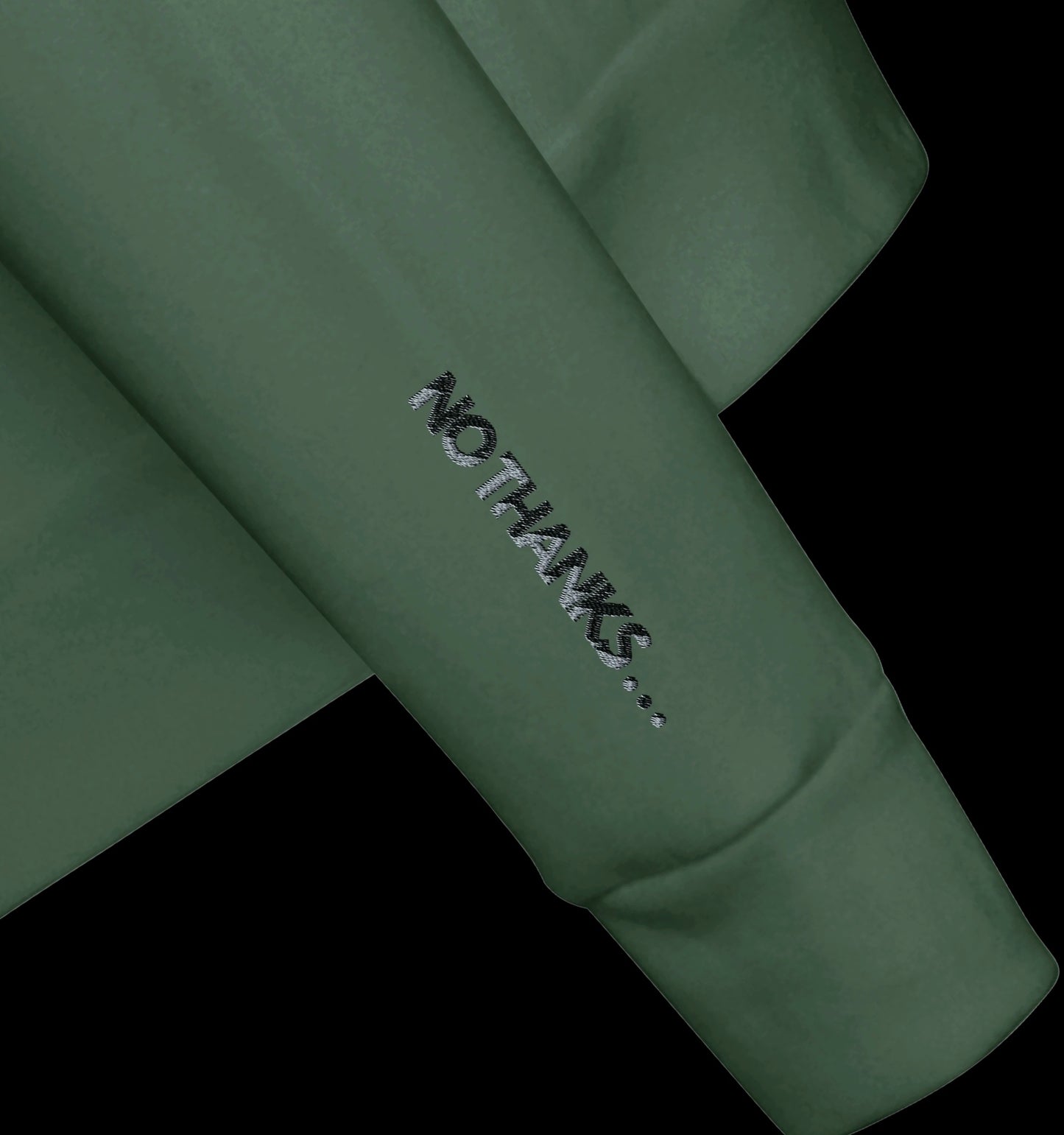 No Thanks Sweatshirt | Grey detail