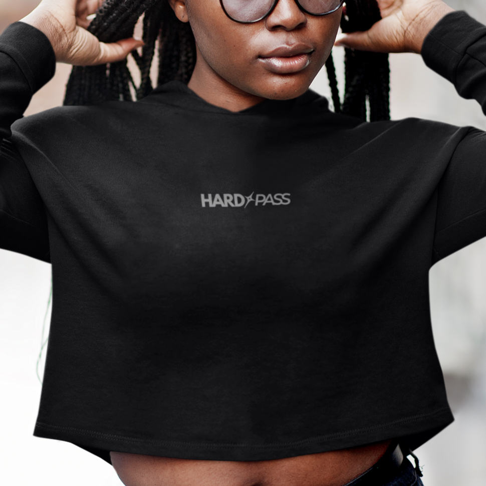 Hard Pass Cropped Hoodie
