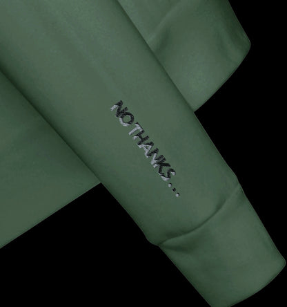 No Thanks Sweatshirt | Grey detail